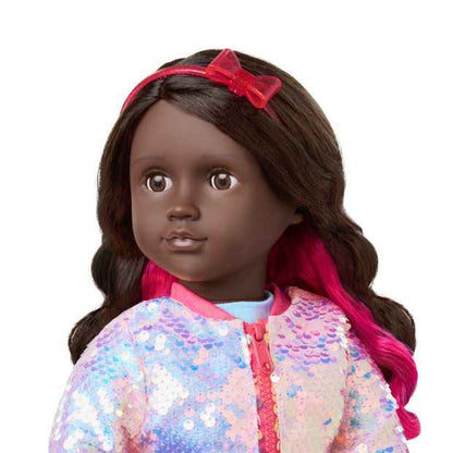 Our Generation Shine All Day 18-inch Doll Sequin Bomber Jacket Outfit