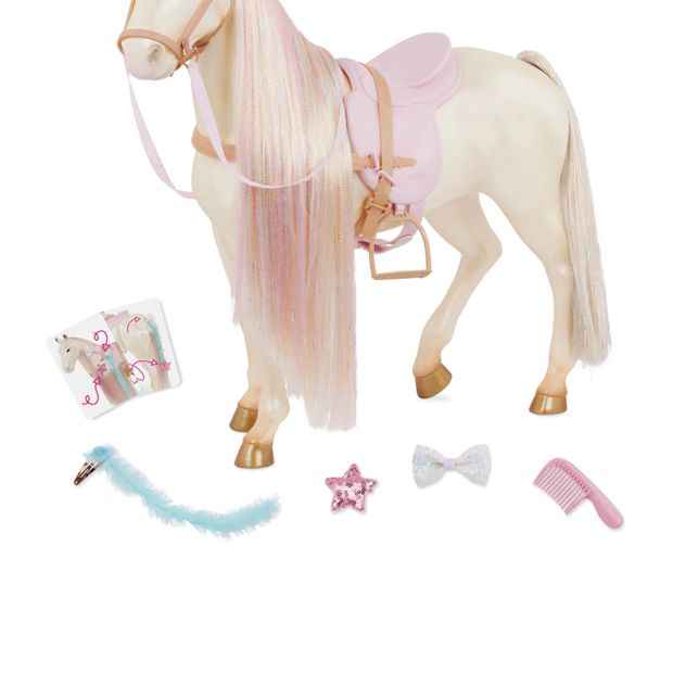 Our Generation Enchanting Horse 20-inch Toy Horse with Ultra-Long Rainbow Hair