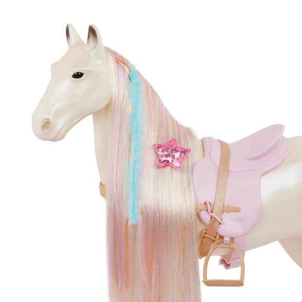 Our Generation Enchanting Horse 20-inch Toy Horse with Ultra-Long Rainbow Hair