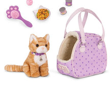 Our Generation Hop In Cat Carrier Pet Carrier & Plush Kitten Set for 18-inch Dolls