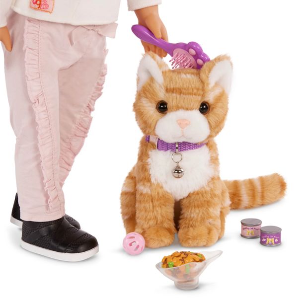 Our Generation Hop In Cat Carrier Pet Carrier & Plush Kitten Set for 18-inch Dolls