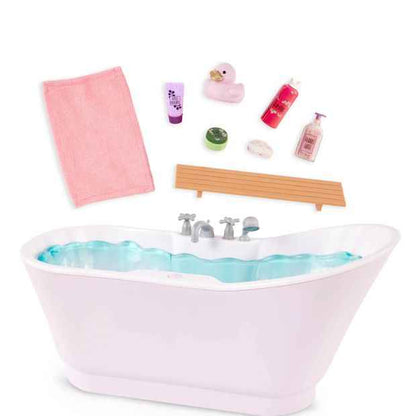 Our Generation Bubbly Bathtime Bathtub Accessory with Water Sounds for 18-inch Dolls