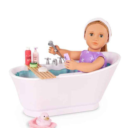 Our Generation Bubbly Bathtime Bathtub Accessory with Water Sounds for 18-inch Dolls