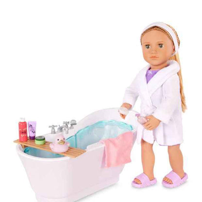Our Generation Bubbly Bathtime Bathtub Accessory with Water Sounds for 18-inch Dolls