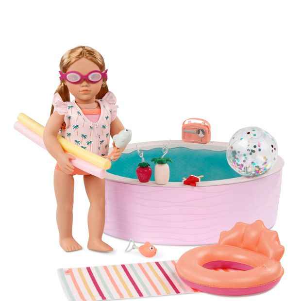 Our Generation Poolside Fun 18-inch Doll Pool Playset