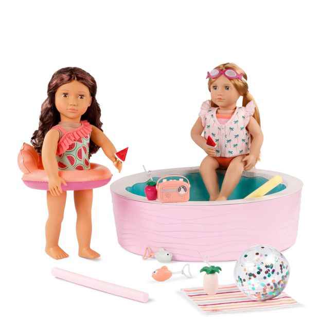 Our Generation Poolside Fun 18-inch Doll Pool Playset