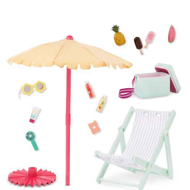 Our Generation Sunny & Cool Patio Set 18-inch Doll Outdoor Furniture & Accessories