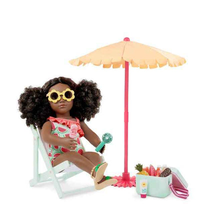 Our Generation Sunny & Cool Patio Set 18-inch Doll Outdoor Furniture & Accessories