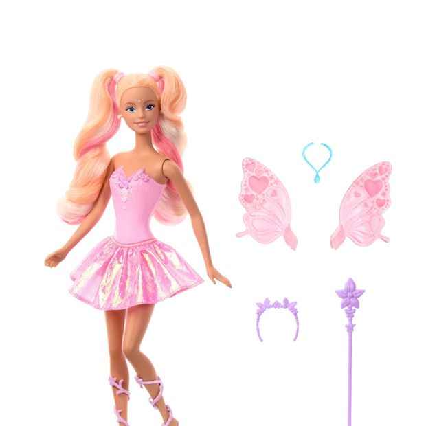 Mattel Barbie Fantasy Fairy Doll with Colour-Change Wings
