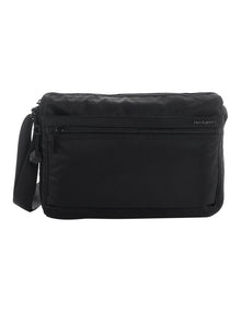 Zip Top Crossbody Bag in Eye Black