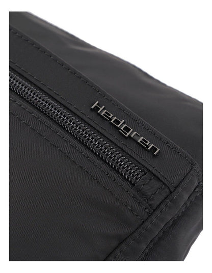 Zip Top Crossbody Bag in Eye Black