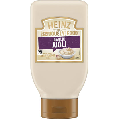 Heinz Seriously Good Mayo Garlic Aioli Flavoured Mayonnaise 295mL