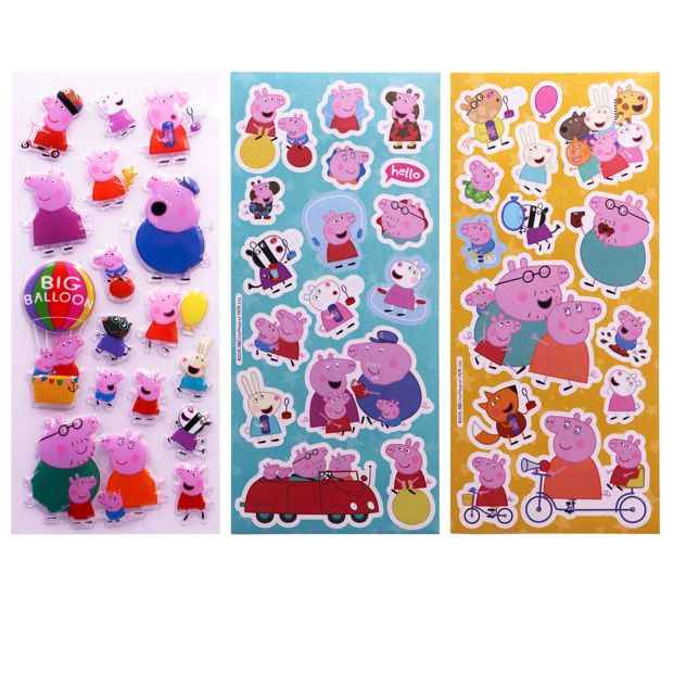 Peppa Pig Bubble Stickers 3 Pack