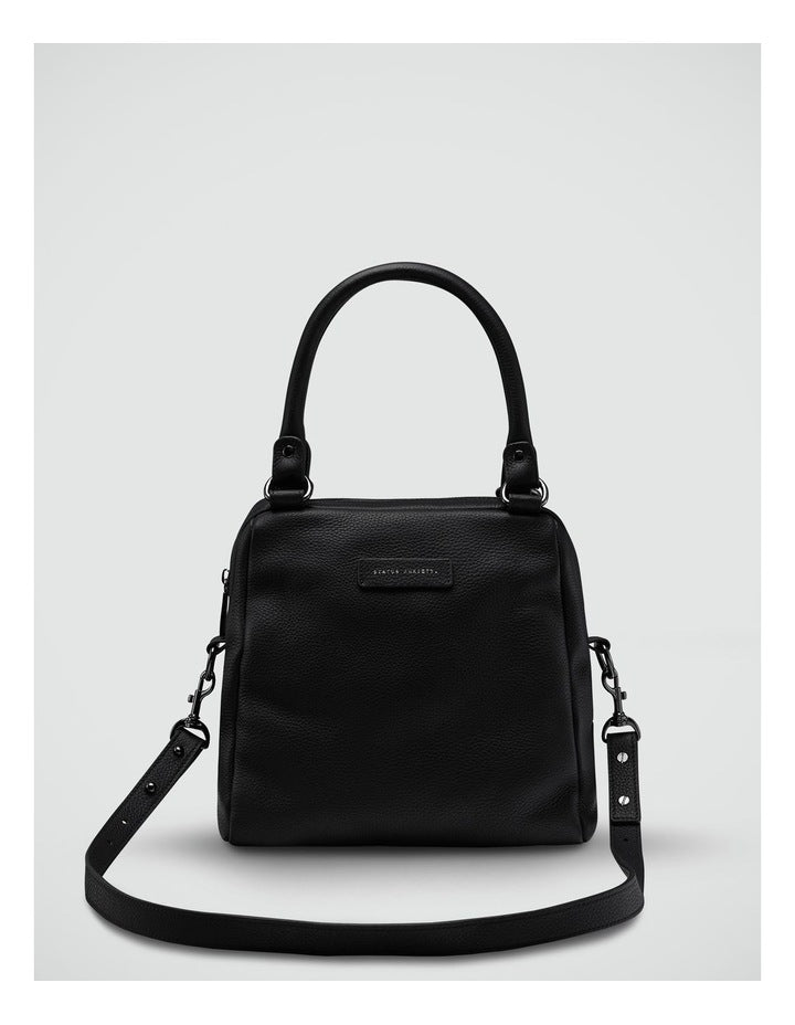 Last Mountains Double Handle Satchel Bag in Black