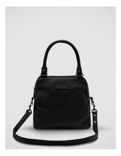 Last Mountains Double Handle Satchel Bag in Black