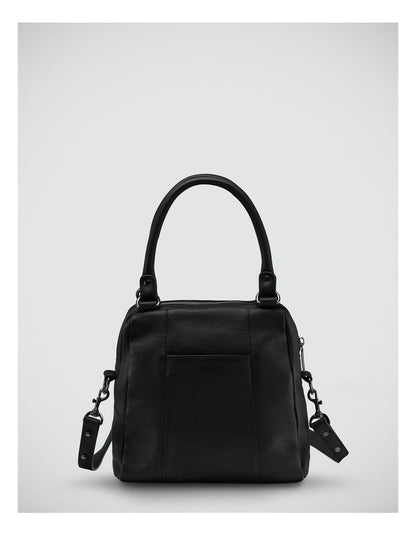 Last Mountains Double Handle Satchel Bag in Black