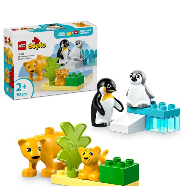 LEGO® DUPLO Town Wild Animal Families: Penguins & Lions 10442