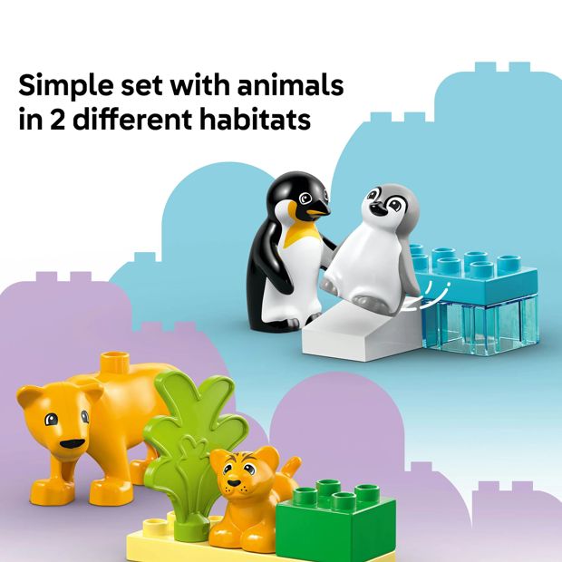 LEGO® DUPLO Town Wild Animal Families: Penguins & Lions 10442