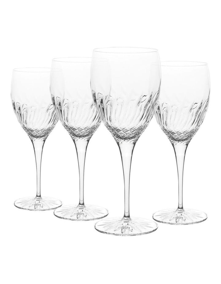 Diamante Set of 4 520ml Chianti in Clear