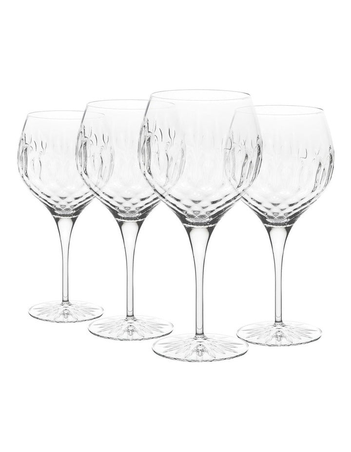 Diamante Set of 4 Gin Glass 650ml in Clear