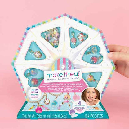 Make It Real - Sweet Spin Lip Gloss Charm Bracelet