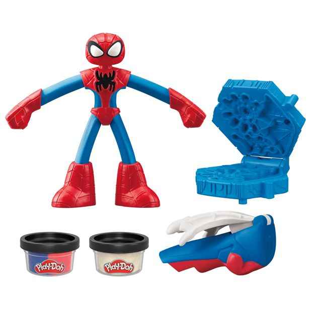 Spider Hero Figure with Dough and Web-Making Tool