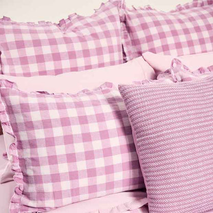 Lulu Gingham Linen/Cotton European Pillowcase