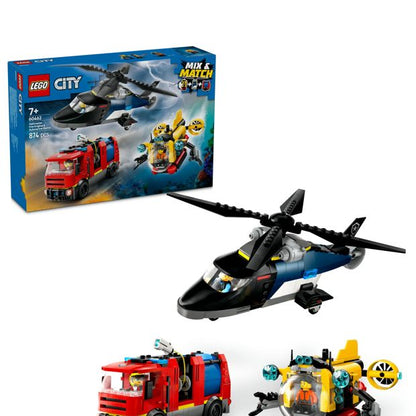 LEGO® City Helicopter, Fire Engine & Submarine Remix 60462