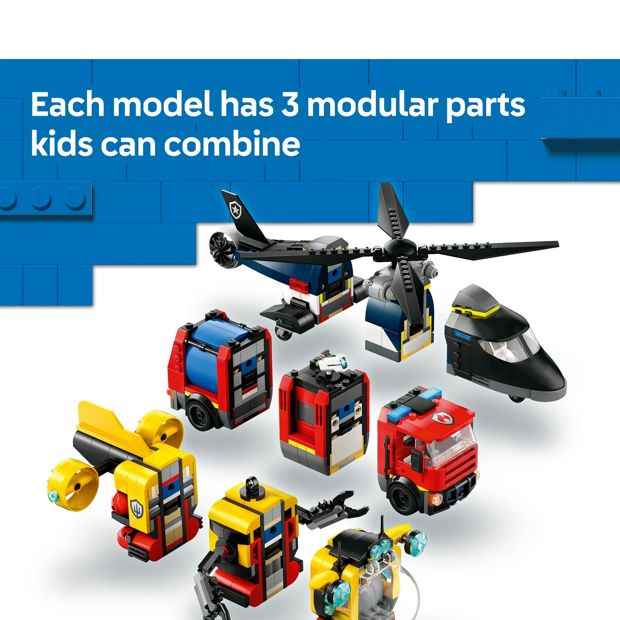 LEGO® City Helicopter, Fire Engine & Submarine Remix 60462