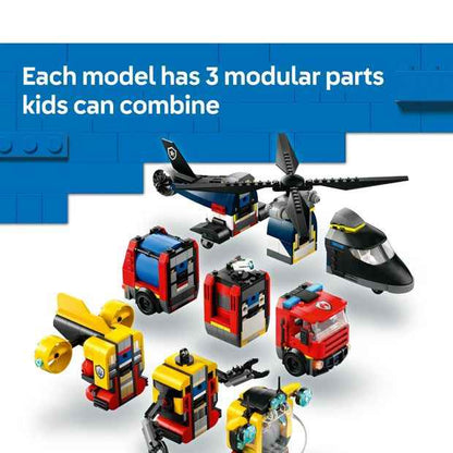 LEGO® City Helicopter, Fire Engine & Submarine Remix 60462