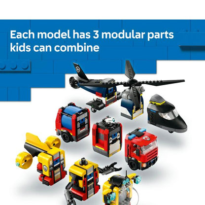 LEGO® City Helicopter, Fire Engine & Submarine Remix 60462