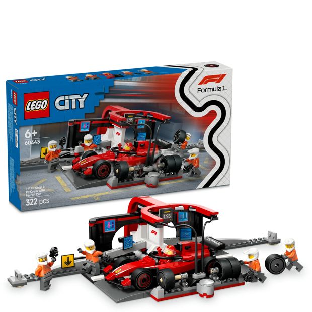 LEGO® City F1® Pit Stop & Pit Crew with Ferrari Car 60443