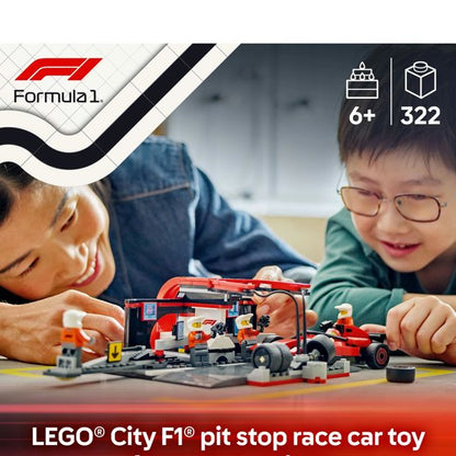 LEGO® City F1® Pit Stop & Pit Crew with Ferrari Car 60443