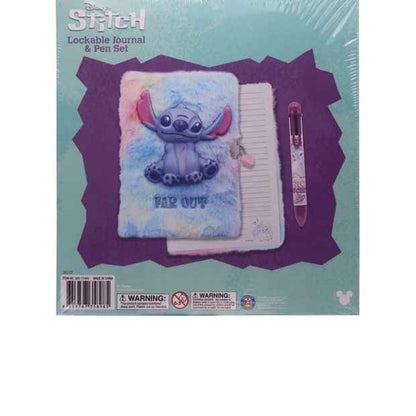 Disney Stitch Lockable Secret Plush Diary