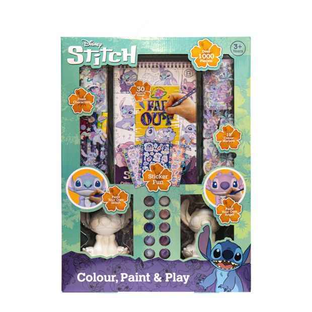 Disney Stitch Colour, Paint & Play Activity Set