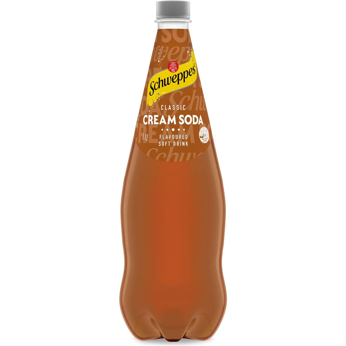 Schweppes Traditional Brown Creaming Soda Soft Drink Bottle 1.1l