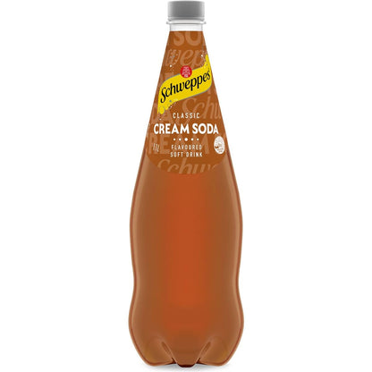 Schweppes Traditional Brown Creaming Soda Soft Drink Bottle 1.1l