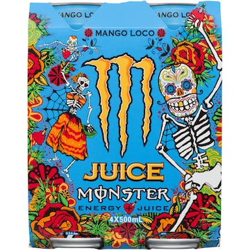 Monster Energy Juice Mango Loco 500mL x 4 pack