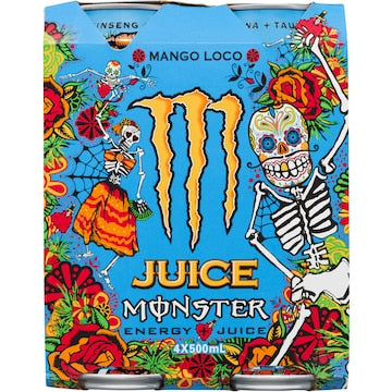Monster Energy Juice Mango Loco 500mL x 4 pack