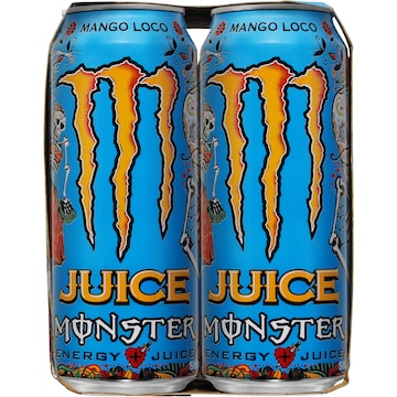 Monster Energy Juice Mango Loco 500mL x 4 pack