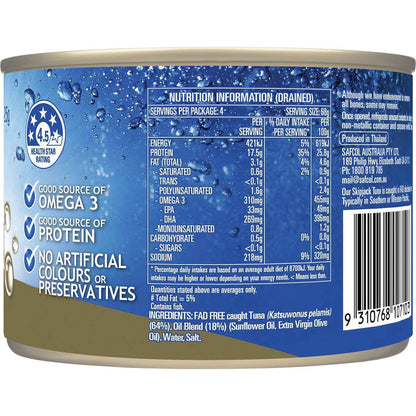 Safcol Responsibly Fished Tuna In Oil Italian Style 425g