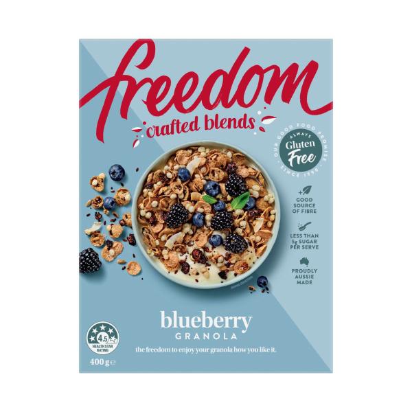 FREEDOM CRAFTED BLENDS BLUEBERRY GRANOLA 400G