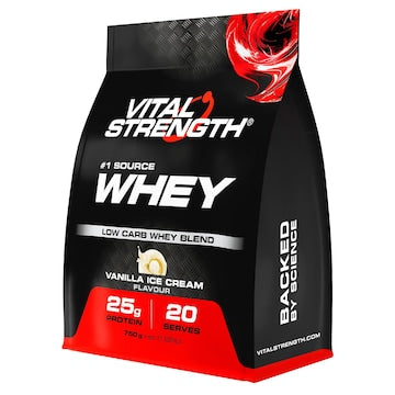 Vital Strength Whey Protein Powder Vanilla Low Carb 750g