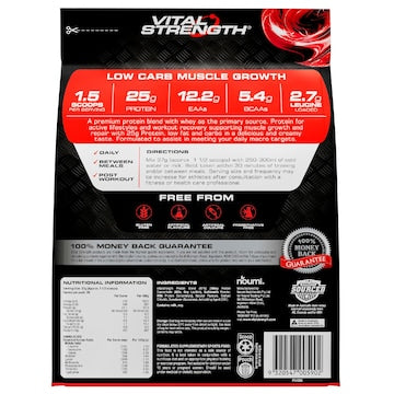 Vital Strength Whey Protein Powder Vanilla Low Carb 750g