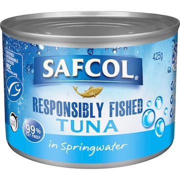 Safcol Responsibly Fished Tuna In Spring Water 425g