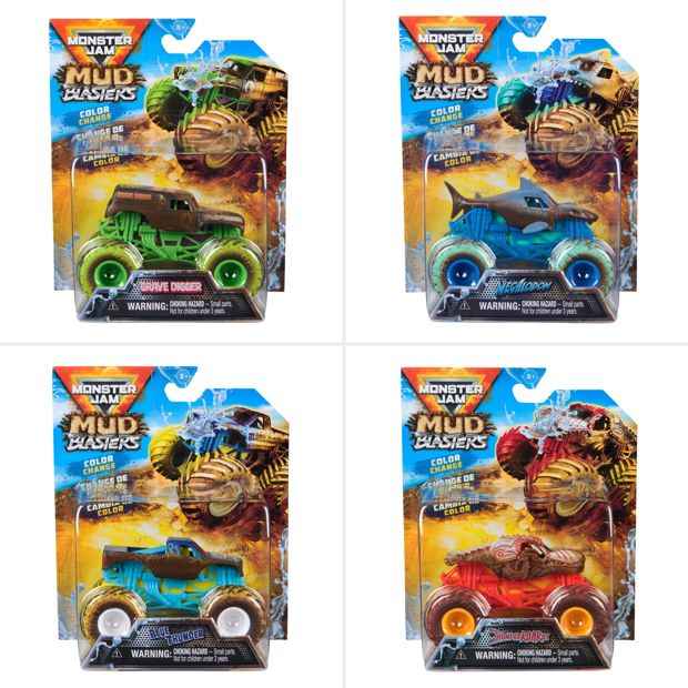 Monster Jam 1:64 Mud Blasters - Assorted