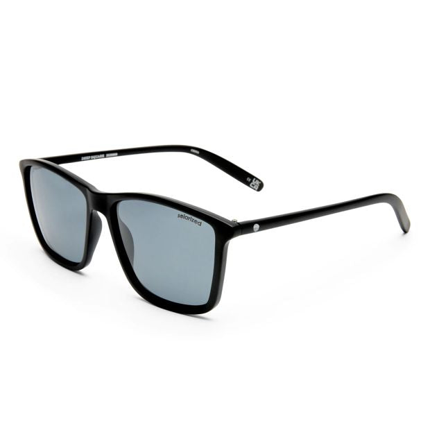 Sunshades Deep Square Sunglasses, Matte Black