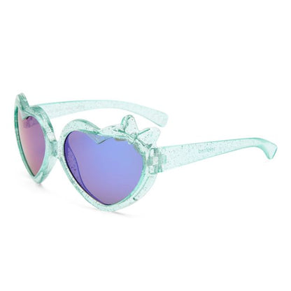 Sunshades Kids Heart Sunglasses, Blue Glitter