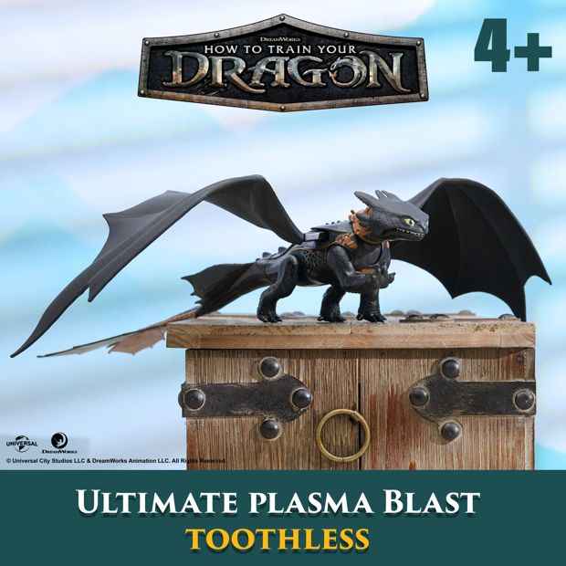 Dreamworks How to Train Your Dragon Ultimate Plasma Blast Toothless 25in. Wings with Lights & Sounds Action Figure