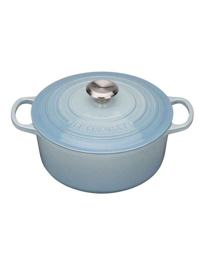 Signature 24cm Cast Iron Round Casserole Blue